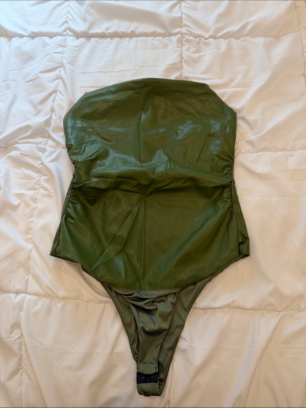 Zara Olive Green Strapless Bodysuit